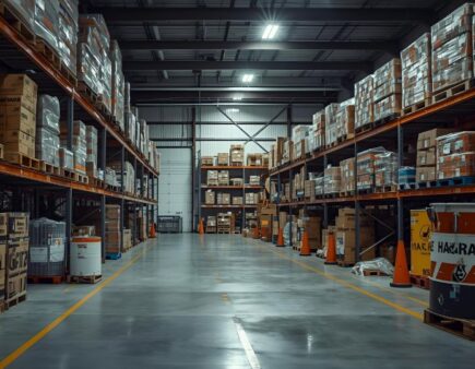 危険物倉庫の内観